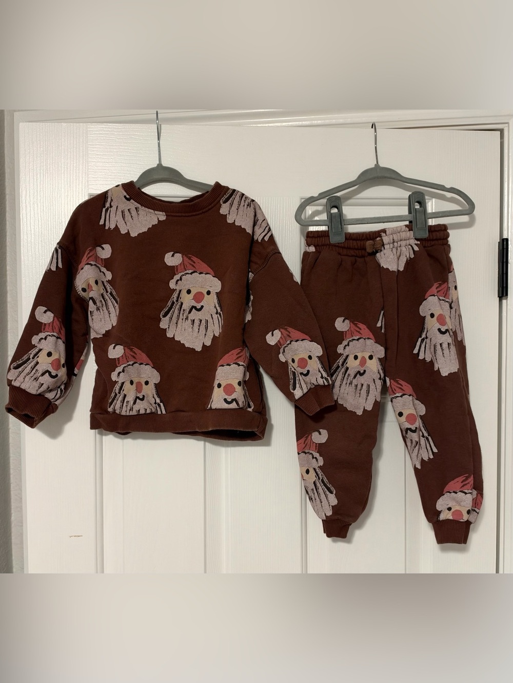 Zara Kids Brown Santa Face Holiday Set 2-3 years Toddler